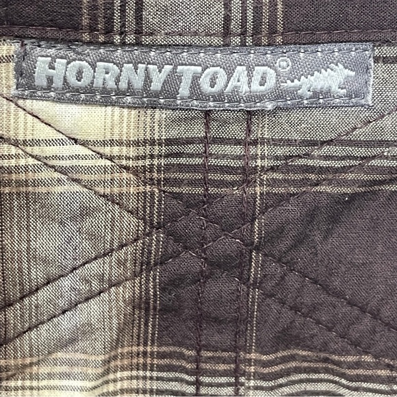 Horny Toad Brown Plaid Flannel Shirt Dress Tunic Organic Cotton Medium - Picture 6 of 8